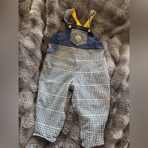 Vintage Kids Overalls - Plaid